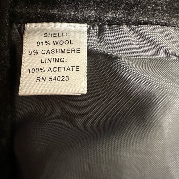 Banana Republic NWOT Martin Wool Cashmere Charcoal Striped Slacks Trousers Pants - Picture 15 of 16